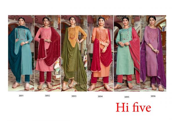 Rangoon Hi Five Silk Work Designer Readymade Suit